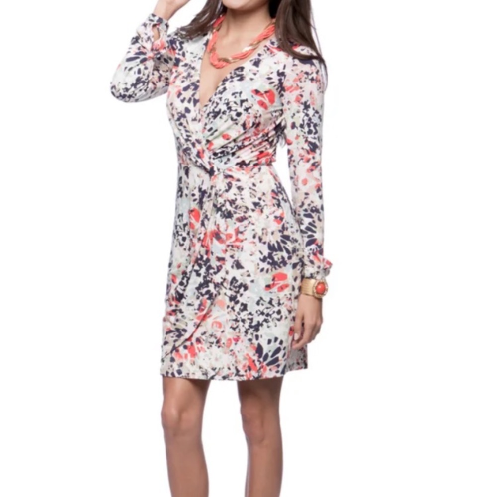 Jessica Simpson long sleeve dress Sz 4 Multi-color